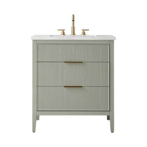 Sage fluted vanity